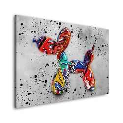 Leinwandbild Wandbild Ballon Dog Graffiti Street Art Style Bild Kunst