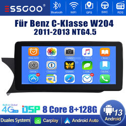 Android 13 Für Benz C-Klasse W204 NTG4.5 10.3" Autoradio CarPlay 8+128G GPS Navi