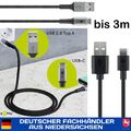 USB-C Schnellladekabel Datenkabel 3A Typ C u.a. Nylon f. Samsung A15 A35 A55 S24