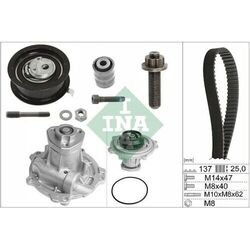 1x Wasserpumpe + Zahnriemensatz Schaeffler INA 530 0377 31 passend für AUDI