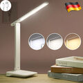 Schreibtischlampe LED Tischlampe Akku Dimmbar USB kabellos Leselampe Faltbar DE