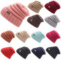 Damen Mütze Beanie Strickmütze Wintermütze Warme Mütze Pudelmütze Winter Cap DE