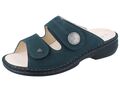 FINN COMFORT Sansibar Damen Pantolette blau petrol Oilbuk