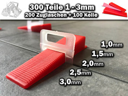 Zuglaschen Nivelliersystem Fliesen Plan System Verlegehilfe Keile 1-3 mm Laschen ✅Blitzversand ✅Deutscher Händler ✅Top ⭐⭐⭐⭐⭐ Qualität