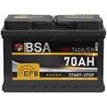 EFB Batterie 70Ah 12V 740A/EN Start Stop Batterie Autobatterie Starterbatterie