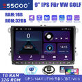 Android 13 Carplay 1+32G Autoradio GPS NAVI RDS Für VW GOLF 5 6 SEAT SKODA Polo