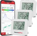 ThermoPro TP357-3 80m Bluetooth Hygrometer Innen 3er Set Raumthermometer Digital