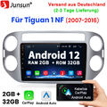 Für VW Tiguan 5N 2007-2016 9"Autoradio Android12 GPS NAVI FM DAB+ Carplay 2+32GB