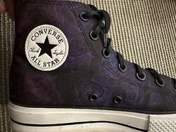 Converse All Star HI Chucks Plateau Gr 39 schwarz lila - seltenes Modell !!