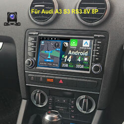 KAM 2+32G Carplay Android 14 Autoradio BT RDS GPS Navi Für Audi A3 S3 RS3 8P 8V