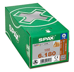 SPAX Tellerkopf T30 Teilgewinde, 6x180, WIROX, 4CUT, 100 Stk