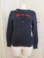 PUMA Hoodie Kapuzenpullover schwarz mit Schriftzug pink/lila Größe S