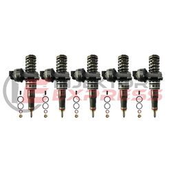 5xBOSCH Pumpe Düse Einheit - VW T5 - Tourareg 2.5 TDI - 0414720210 Injektor AXDPROFI SET! Dichtungssatz und Dichtring GRATIS!