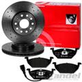 brembo GELOCHTE BREMSSCHEIBEN + BELÄGE VORNE für VW GOLF 4 POLO 9N AUDI A3 LEON