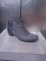 Neuwertige RIEKER Stiefeletten Gr 40 dunkelgrau Ankle Boots silber Stiefel #1351