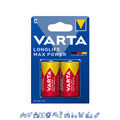 2 x Varta Longlife Max Power / Max Tech 4714 Baby C LR14 Alkaline 1,5V Batterie