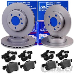 ATE BREMSSCHEIBEN + BELÄGE VORNE + HINTEN für VW T-ROC AUDI Q2 ATECA KAROQVA 312x25mm // HA 272x10mm // Bitte PR-Nummern beachten