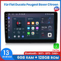 6+128G 8-Core Für Fiat Ducato Peugeot Boxer Citroen Android13 Autoradio GPS NAVI