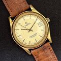 Omega Seamaster Automatic Vintage 34mm Automatik Vergoldet mit Datum