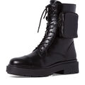 Tamaris Damen Stiefelette,Schnürboots mit Täschchen,Fußbett,Schwarz,Gr. 37-41