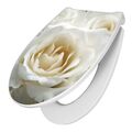 Premium WC-Sitz mit Softclose Absenkautomatik Toilettendeckel White Roses