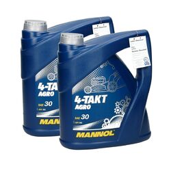 2x4 L Mannol SAE 30 Agro 4-Takt Motoröl Für Traktoren / Rasenmäher/Generatoren