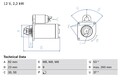 BOSCH Anlasser Starter 0 986 017 020 +68.81€ Pfand M8 für FIAT DUCATO Bus 4x4 1