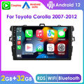 Für Toyota Corolla 2009-2013 2G+32G Android 12 Autoradio Carplay GPS Navi BT RDS