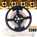 230V Neon COB LED Streifen Stripe Leiste Band Lichtband Lichterkette Wasserdicht