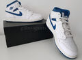 Nike Air Jordan 1 Mid SE GS White Blue Größe 38 38,5  weiß blau FN7432 141