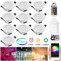 1-20 x Bluetooth WIFI RGB+WW+CW LED Einbauleuchte Einbaustrahler Bad Flur Spot