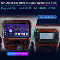 6+128G Für Mercedes S/CL Klasse W220 W215 Android 13 Autoradio CarPlay GPS Navi