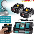 2x Für Original Makita Akku 18V 6,0Ah LXT Li-ion BL1860B BL1850 BL1830/Ladegerät