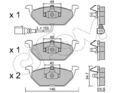 Bremsbeläge 822-211-2 CIFAM für AUDI SEAT SKODA VW