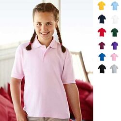 Kinder Poloshirt Fruit of the loom Polohemd UNISEX Kids Kind Polo 65/35 T-Shirt