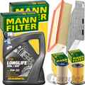 MANN INSPEKTIONSPAKET+5L MANNOL 507 5W-30 ÖL passend für VW TIGUAN AUDI 2.0 TDI