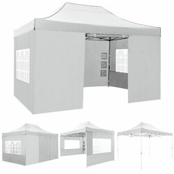 Partyzelt Pavillon 2x2m/3x3m/3x4,5m Pavillion Faltpavillon Gartenzelt Bierzelt