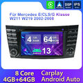 Android 13 Autoradio GPS Navi CarPlay Für Mercedes E/CLS/G Klasse W211 W219 64GB