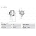 BOSCH Lichtmaschine Generator 105 A 14 v für Opel Vectra C Caravan Astra H L35