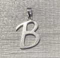 925 Sterling Silber Buchstabe B Alphabet Name Initiale Charm Anhänger