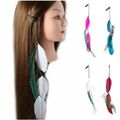 Haarband Haarkette Pfau Feder Stirnband Indianer Look Hippie Kopfschmuck