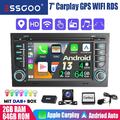 DAB Carplay 64G Autoradio Android13 GPS Bluetooth Kamera Für Audi A4 8E 8H B6 B7