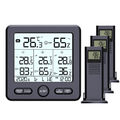 Funk Wetterstation Thermometer mit Außensensor LCD Innen Außen Thermometer NEU