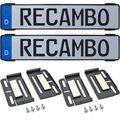 2 x Set Kennzeichenhalter rahmenlos Nummernschild KFZ Auto