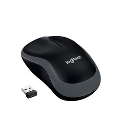 Logitech M185 kabellose Mini-Maus 2,4 GHz USB mit Empfänger Dongle grau schwarz