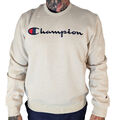 Champion Sweatshirt beige creme schwarz rot großes Logo Basic Herren Pulli