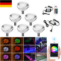 6er Set LED Bodeneinbaustrahler Außen 230V IP67 Gartenstrahler RGB Bodenstrahler