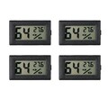 Mini Hygrometer Thermometer, 4 Stück LCD Digital Temperatur Luftfeuchtigkeit Messgerät Messgerät
