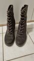 Stiefeletten Damen Stiefel Schuhe Graubraun Gr. 41 Neuwertig