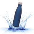 2. Wahl - Trinkflasche Edelstahl Dunkelblau, Auslaufsicher, Thermosflasche